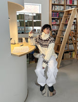 No.1024 dia wool20 ニットジップアップ (3色)