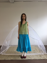 Liang button frill long skirt (4color)