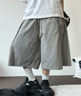 ハイクオリティ💜スナップナイロンバミューダパンツ 💚🤍🤎🖤6カラー