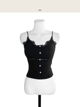 [ built-in bra pads ] ash vibe lace slim sleeveless top
