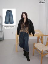 Fine Bermuda Capri Denim Pants