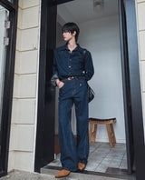 Herries Flare Raw Denim Pants