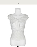 jazz all-off shirring lace top