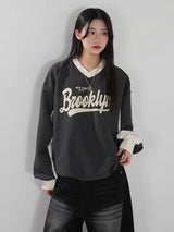 (UNISEX) NYオーバーフィットクリスピースウェットシャツ