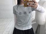 flower corsage half knit