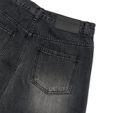 24FW キャットブラッシュウォッシングセミワイドウーマンデニムパンツ ブラック