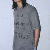 Untitled Layer Logo Pigment Wash Short Sleeve Gray