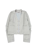 SHORT CHOKER JACKET / LIGHT GRAY