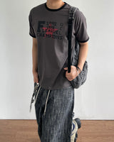 League Printed Ringer Short Sleeve Tee