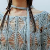 Scarf Set Knit Top (MINT)