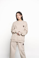 25SS ボックスベーシックロゴスウェットシャツ エッセンシャルベージュ