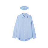 ツー ポケット ストライプ シャツ (LIGHT BLUE)