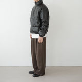 maison wide pintuck wool slacks