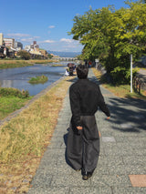 クロケットヘリンボーンデニムパンツ(Black)