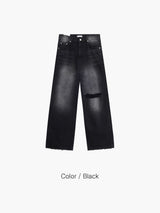 LMN Fog Vintage Wide Denim Pants (black)