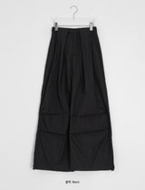 ヘヤ パラシュート ストリング ワイドパンツ