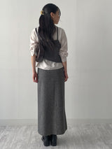 [FW/Setup Available] ボカシボタンロングスカート