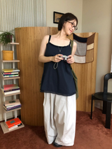 Layered sleeveless one-piece