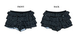 DOTINA Ruffle Dot Mini Pants Skirt (Black)