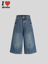 Fine Bermuda Capri Denim Pants