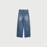 Mild pintuck wide pants