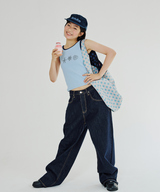 DOODLE SLEEVELESS - BLUE