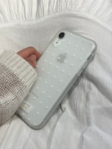 dot phonecase 반투명 도트 땡땡이 케이스 white