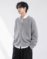 (UNISEX) ウールミックス ヘビー ブラッシュ ニット カーディガン