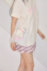 SKR 2-WAY POLKA DOT MINI BAG (WHITE)