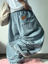 5000 ソルド 🥳❤‍🔥(BABY PALE CORDUROY👼) ツープレートバルーンコットンパンツ🤍🤎🩵🖤💛 - 6 カラーズ