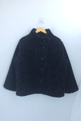 highneck puffy fur jacket