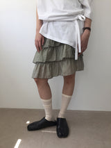 ローザ アシンメトリカル フリル スカート (3color)