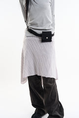 Suede pouch belt
