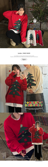 Christmas look tree knitwear