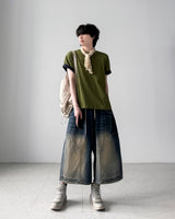 Enta Double Knee Bermuda Denim