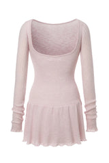 Scoop knit dress - pink