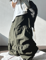 シャーリングバルーンナイロンパンツ 🖤💚🩶🤍4COLOR4COLOR