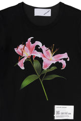FLOWER CROP TOP (BLACK)