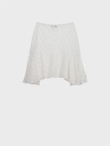 Floral Lace Midi Skirt_White
