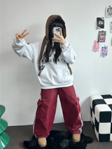 TRACK CARGO STRING PADDING PANTS ❤🖤🤎💚💙5COLOR