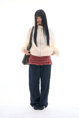 Myro pin-tuck selvage denim pants