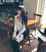 wiz low & frill button pleats sk