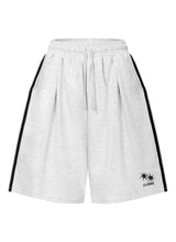 EVRO SIDE TRACK LINE SWEAT HALF PANTS (2COLOR)