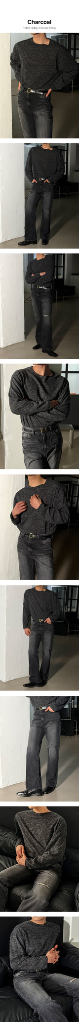 [Unisex] カッティングニットロングスリ－ブ(4color)