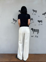 HEMLINE WHITE DING DENIM PANTS code 25010