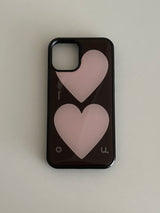 chocolate heart pink case (epoxy)