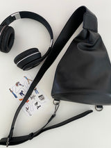 Cross leather sling bag