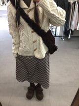 ツイストダッフルニットカーディガン (1color)