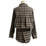 Rook Waist Point Check Long Shirt