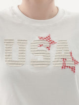 スターレタリングパッチ半袖Tシャツ -3C